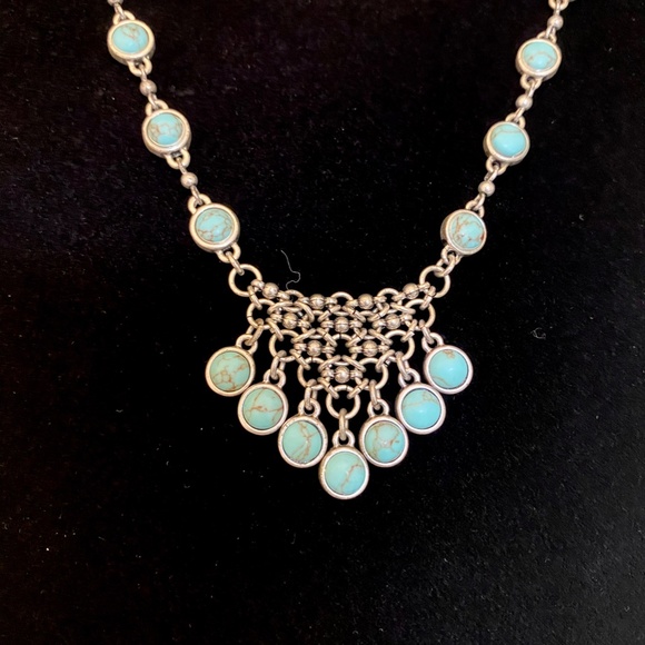 Lucky Brand Silver and Turquoise Necklace - Picture 2 of 4